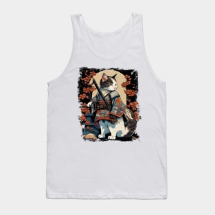 Japanese Cat Samurai Katana Catana - Cat lover Tank Top